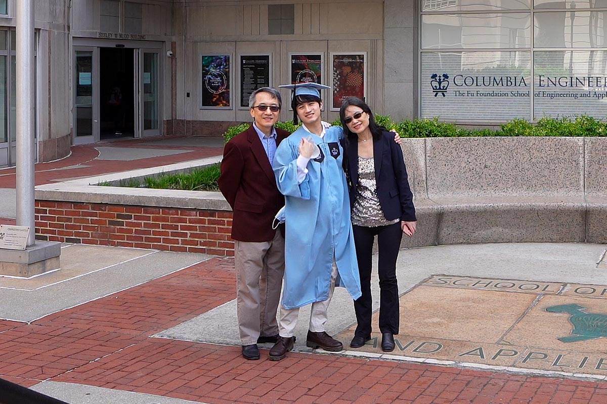 Paul and Laiyan celebrate their son's graduation
