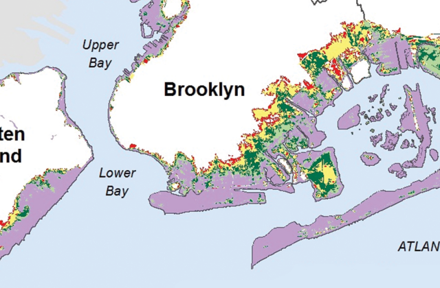 New York City climate change map