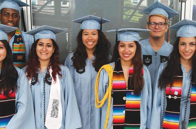Recent Columbia graduates whose parents didn't go to college or who come from low-income families