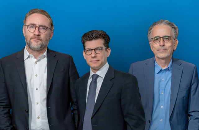 Stavros Niarchos Foundation Center for Precision Psychiatry & Mental Health at Columbia University co-directors  Sander Markx, MD, Steven A. Kushner, MD, PhD, and Joseph Gogos, MD, PhD.